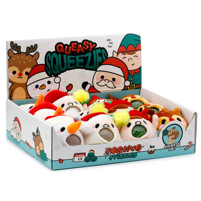 Queasy Squeezies Festive Friends Christmas Plush Squeezy Toy - Gift Arch