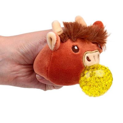 Queasy Squeezies Highland Coo Cow Plush Squeezy Toy - Gift Arch