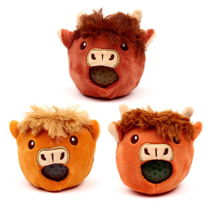 Queasy Squeezies Highland Coo Cow Plush Squeezy Toy - Gift Arch