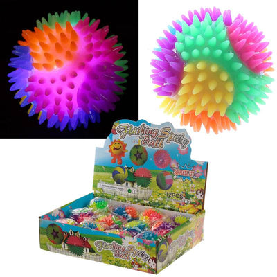 Spiky LED Flashing Bouncy Ball 7cm - Gift Arch