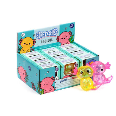 Squeezable Glitter Axolotl Stress Toy - Gift Arch