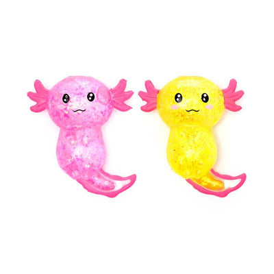 Squeezable Glitter Axolotl Stress Toy - Gift Arch