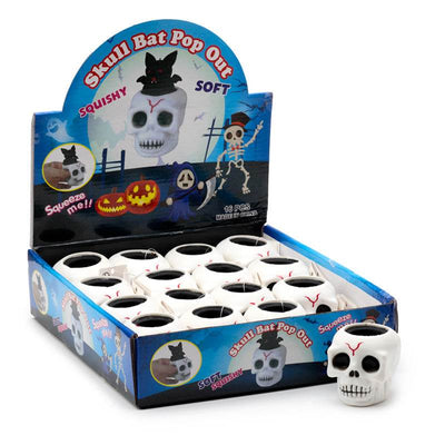 Squeezy Skull Bat Pop Out Toy - Gift Arch