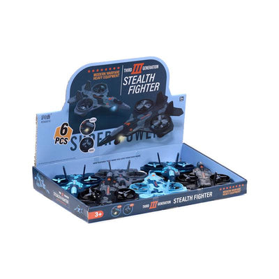 Stealth Fighter Friction Push/Pull Action Toy - Gift Arch