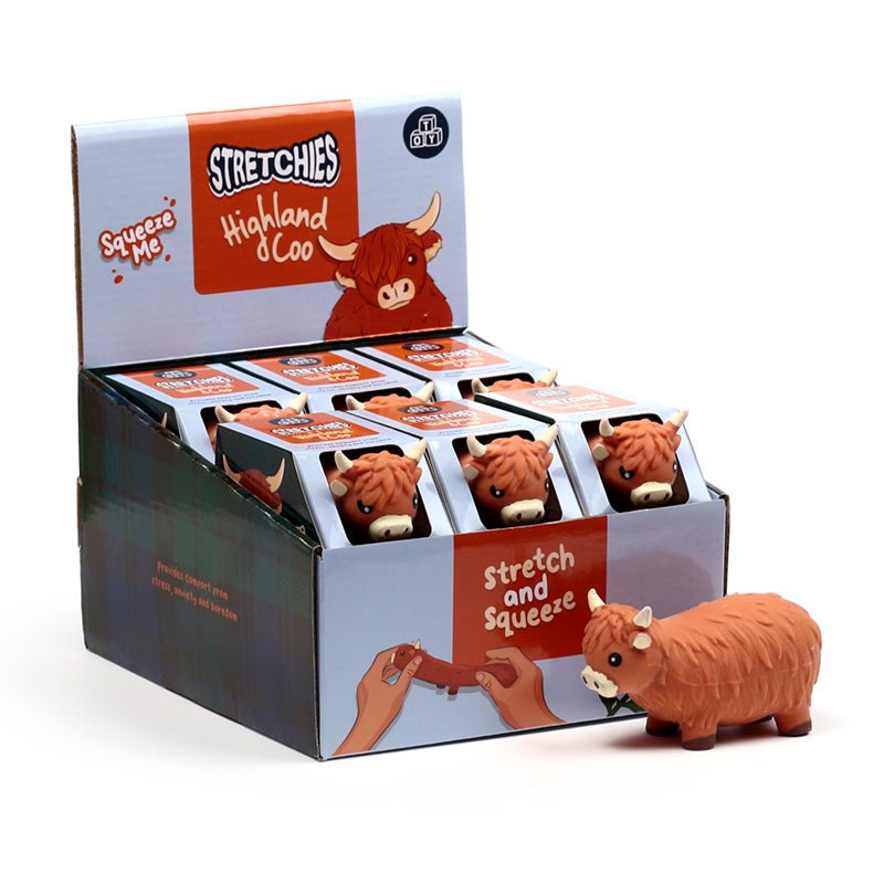 Stretchy Highland Coo Toy - Gift Arch