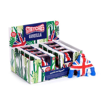 Stretchy Union Jack Gorilla Toy 9.5cm - Gift Arch