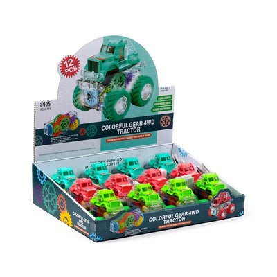 Stunt Tractor with Gears Friction Push/Pull Action Toy - Gift Arch