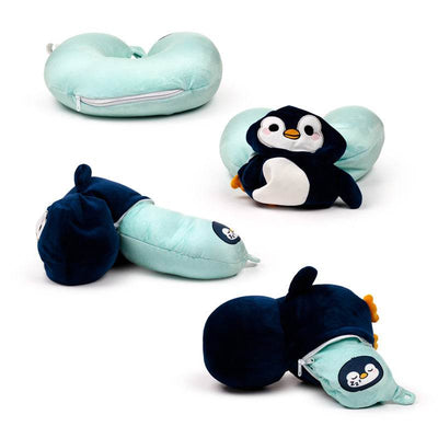 Swapseazzz Adoramals Ocean Penguin 2-in-1 Plush Travel Pillow & Toy - Gift Arch