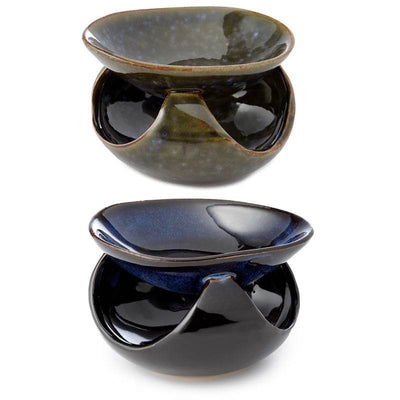 Abstract Dark Mottled Ceramic Oil Burner - Gift Arch