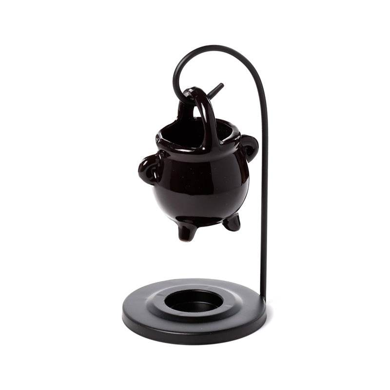 Black Cauldron Hanging Oil Burner with Stand - Gift Arch
