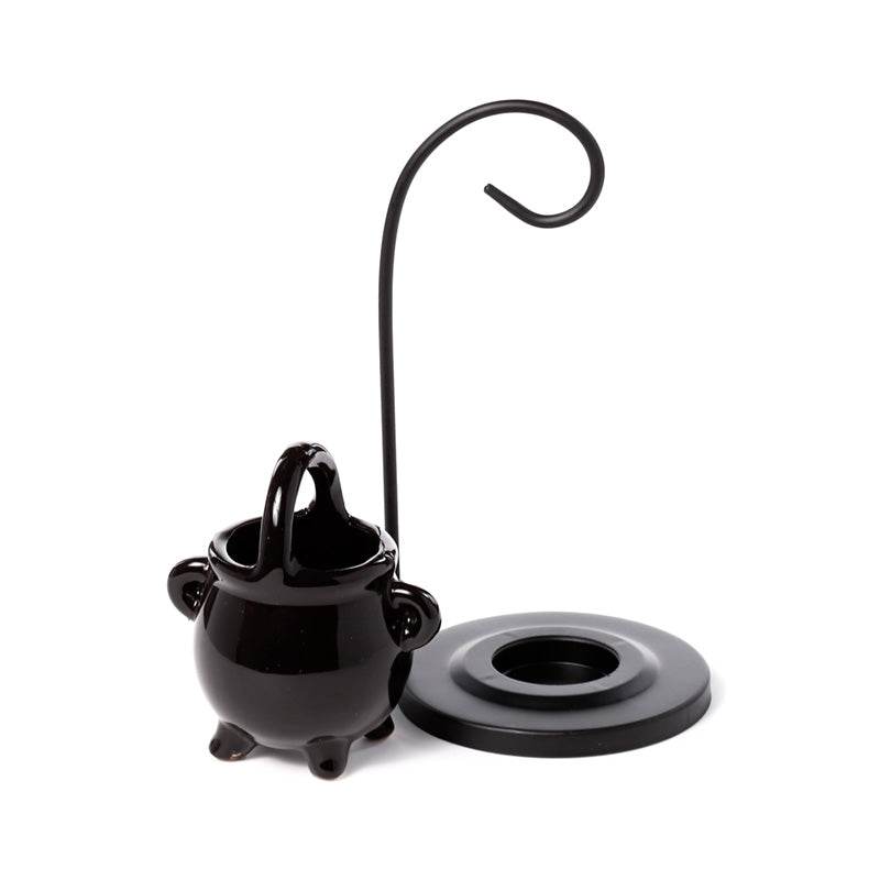 Black Cauldron Hanging Oil Burner with Stand - Gift Arch