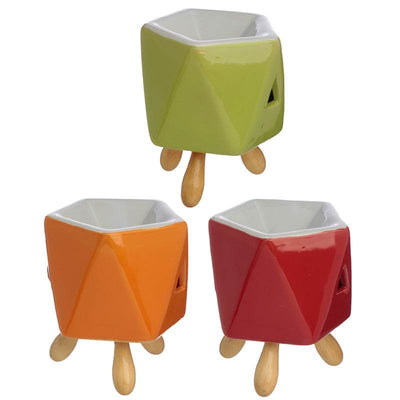 Eden Abstract Bold Colours Ceramic Oil Burner with Feet - Gift Arch