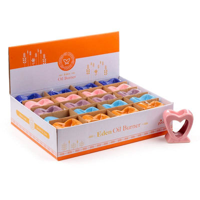 Eden Bright Single Colour Heart Shaped Oil Burner - Gift Arch