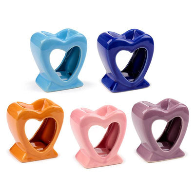 Eden Bright Single Colour Heart Shaped Oil Burner - Gift Arch