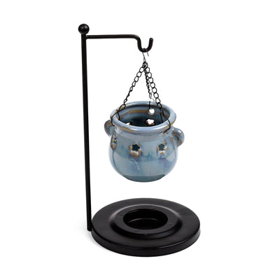 Eden Cauldron Shaped Hanging Oil Burner with Stand - Gift Arch