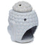 Eden Crackle Glaze Thai Buddha Head Ceramic Oil Burner - Gift Arch