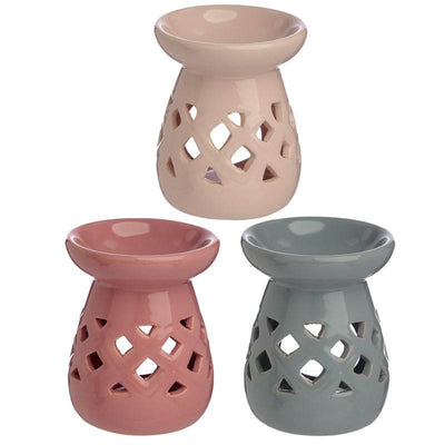 Eden Pastels Cut Out Lattice Ceramic Oil & Wax Melt Burner - Gift Arch