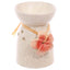 Eden Speckled Cream Ceramic Oil & Wax Melt Burner with Flower - Gift Arch