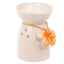 Eden Speckled Cream Ceramic Oil & Wax Melt Burner with Flower - Gift Arch