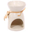 Eden Speckled Cream Ceramic Oil & Wax Melt Burner with Flower - Gift Arch