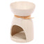 Eden Speckled Cream Ceramic Oil & Wax Melt Burner with Flower - Gift Arch