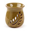Simple Leaf Fretwork Design Crackle Glaze Ceramic Oil Burner - Gift Arch