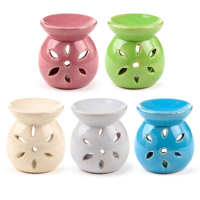 Small Ceramic Petal Cut Out Oil Burner 7.5cm - Gift Arch