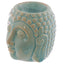 Small Crackle Glaze Ceramic Buddha Head Oil Burner - Gift Arch
