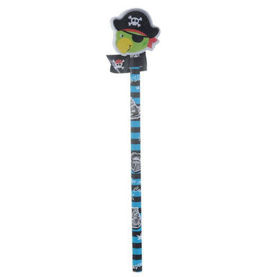 Aye Aye Captain Pirate Pencil & Eraser Topper - Gift Arch