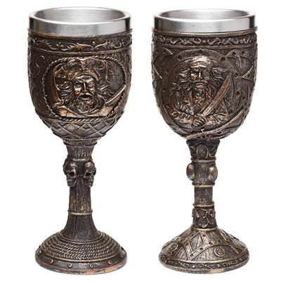 Decorative Brushed Gold Wood Effect Pirate Goblet - Gift Arch