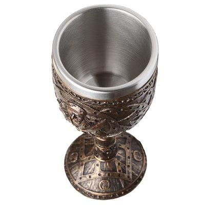 Decorative Brushed Gold Wood Effect Pirate Goblet - Gift Arch