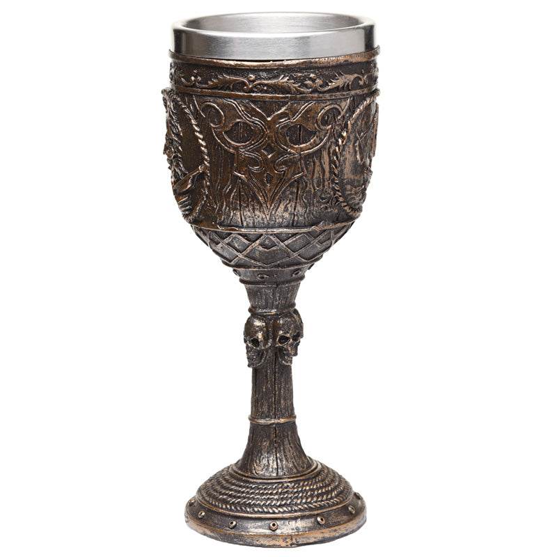 Decorative Brushed Gold Wood Effect Pirate Goblet - Gift Arch