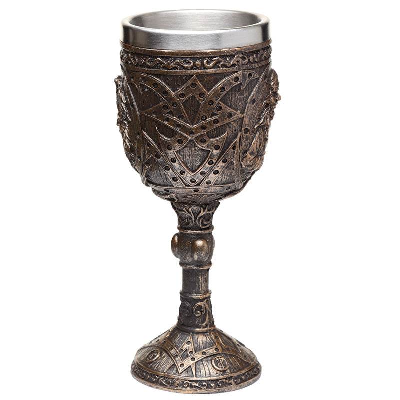 Decorative Brushed Gold Wood Effect Pirate Goblet - Gift Arch