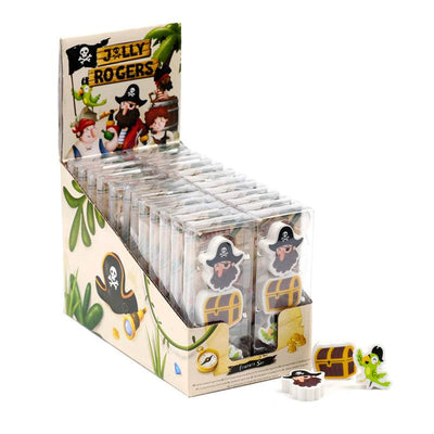 Jolly Roger Pirates 3 Piece Eraser Set - Gift Arch