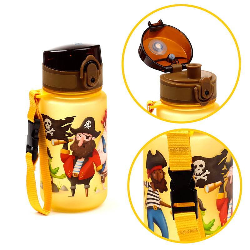 Jolly Rogers Pirates Pop Top 350ml Shatterproof Children's Bottle - Gift Arch