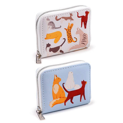 Feline Fine Cats (New) Zip Around Small Wallet Purse - Gift Arch