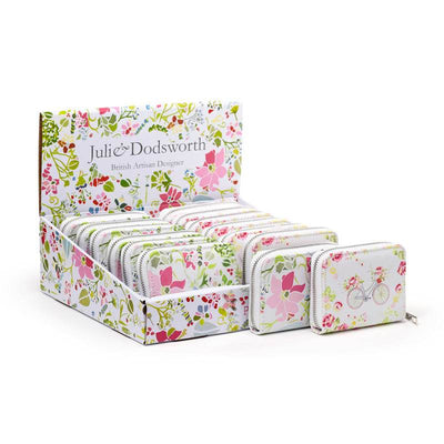 Julie Dodsworth Pink Botanical Zip Around Small Wallet Purse - Gift Arch
