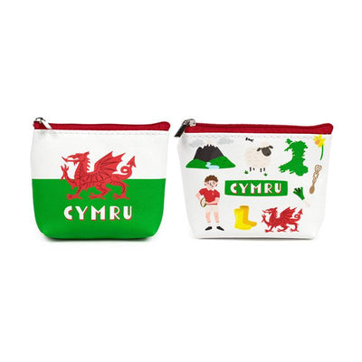 Welsh Dragon Wales (Cymru) Souvenir PVC Purse - Gift Arch