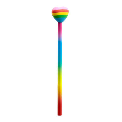 Rainbow Heart Pencil & Eraser Topper - Gift Arch