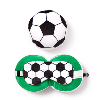 Relaxeazzz Football Plush Travel Pillow & Eye Mask - Gift Arch