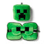 Relaxeazzz Minecraft Creeper Shaped Plush Travel Pillow & Eye Mask - Gift Arch