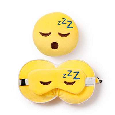 Relaxeazzz Snoozie the Sleeping Head Plush Travel Pillow & Eye Mask - Gift Arch