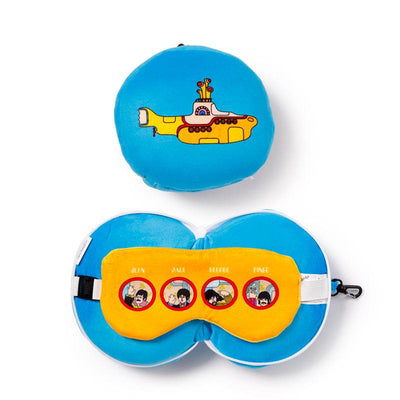 Relaxeazzz The Beatles Yellow Submarine Plush Travel Pillow & Eye Mask - Gift Arch