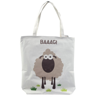 BAAAG Sheep Reusable Zip Up Cotton Bag - Gift Arch