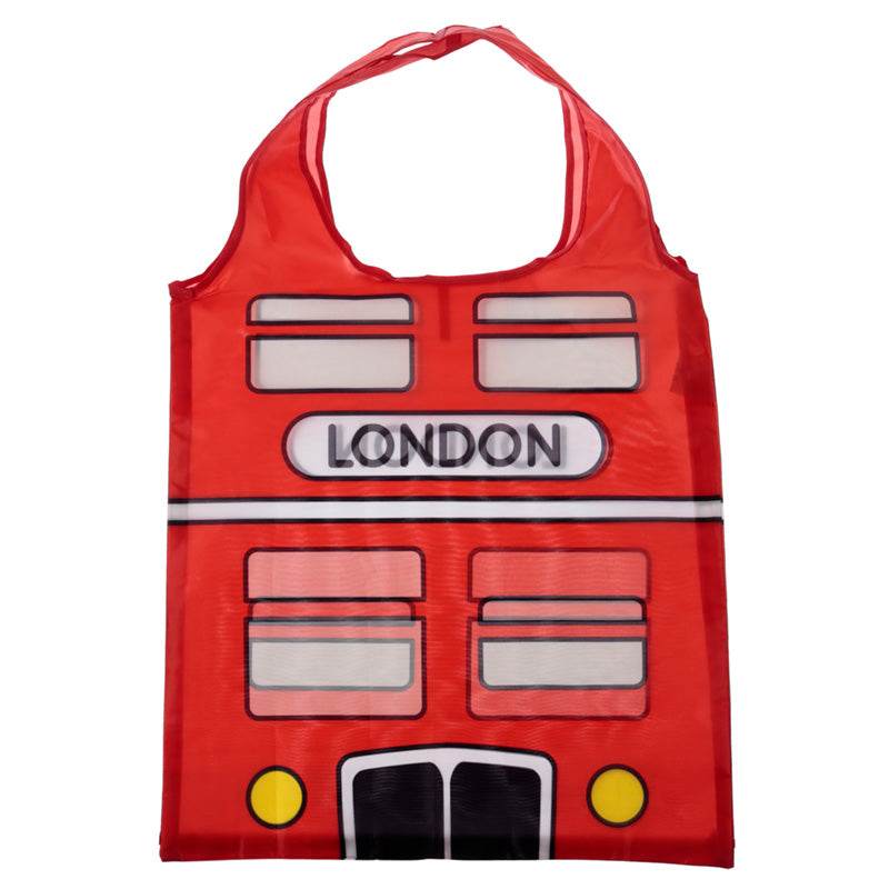 Foldable Reusable Shopping Bag London Icons Red Routemaster Bus - Gift Arch