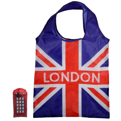 Foldable Reusable Shopping Bag London Icons Red Telephone Box - Gift Arch