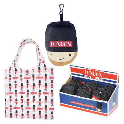 Foldable Reusable Shopping Bag London Souvenir Guardsman - Gift Arch