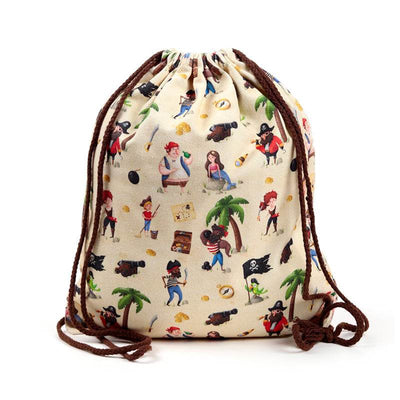 Jolly Rogers Pirate Canvas Drawstring Bag - Gift Arch