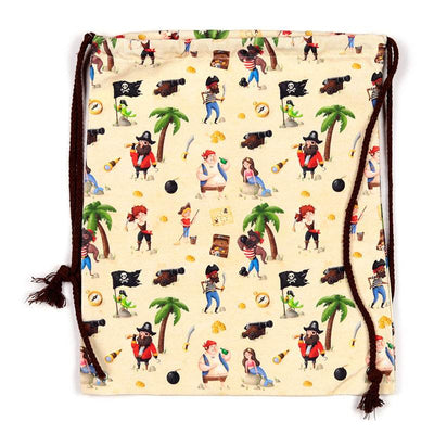 Jolly Rogers Pirate Canvas Drawstring Bag - Gift Arch