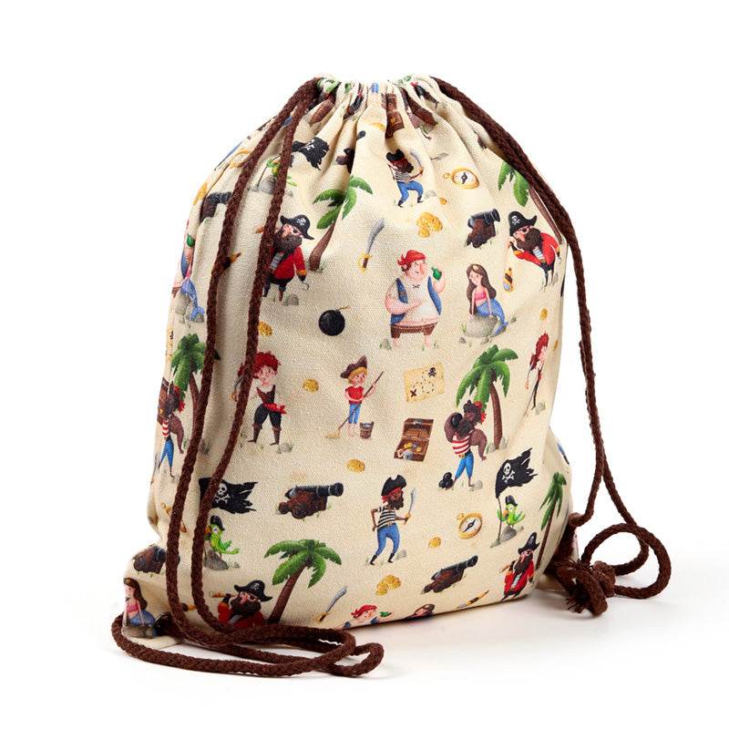 Jolly Rogers Pirate Canvas Drawstring Bag - Gift Arch